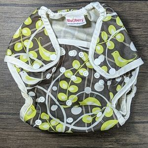 Blueberry tweets coverall snaps diaper Cover